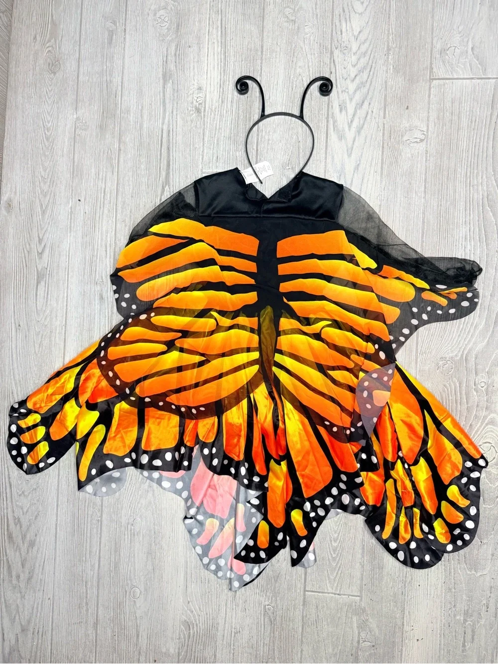 Glow under Blacklight Monarch Butterfly halloween Costume Dress dress up cosplay